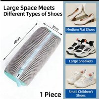 1/2pcs washing shoe bag Shoe Washing Machine Bag - with Zipper with Rich Fluff Inside , for Sneakers and Casual Shoes