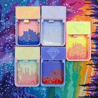 Durable Multi-functional Diamond Painting Tray & Bead Storage Box, Essential Diamond Art Accessory Organizer for Craft Hobbyists