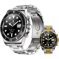New DM18 Smartwatch, Green Submariner Premium Herren-Smartwatch Luxus Bluetooth-Telefonie Sport Fitness IP68 wasserdichte Uhr