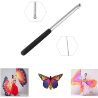 1pcs-20pcs Professional Belly Dance Isis Wings Telescopic Rods Stainless Steel Portable Sticks for Dance Wings 23-100cm Length