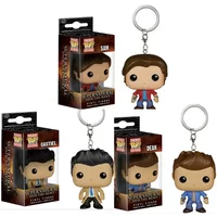 FUNKO POP Supernatural 2022 New Character Castiel with Wing Sam KEYCHAIN Toy Vinyl Figure Collection Pocket Key Chain Toys