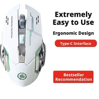 RGB Light Wireless Gaming Mouse Ergonomic 6 Button Adjustable DPI Mechanical Game Mice For PC Laptop E-sports Gamer Office