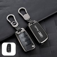 Zinc alloy Car Folding Key Cover Case Fob Shell for Audi A3 8L 8P A4 B6 B7 B8 A6 C5 C6 4F RS3 Q3 Q7 TT 8L 8V S3 Keychain Accesso