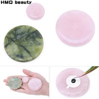 2Pcs Kleber Palette Stein Wimpern Extensions Jade Stein Grün Rosa Langlebig Falsche Wimpern Kleber Pads Halter Wimpern Zubehör