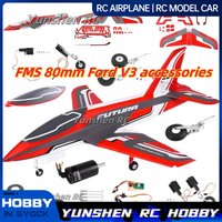 Fms 80mm Foton V3 Model Airplane I Original Accessories Fuselage Flat Tail Main Wing Vertical Tail Landing Gear Tire Led Light