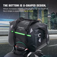 WILD HEART Dry Motorcycle Tail bag 50L With Rope Straps and Inner Pocket Waterproof PVC 500D for Travel,Motorcycle and so on