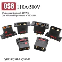 QS8 Series Anti Spark Lithium Battery Connector 110A 500V High Current QS8P-S Male Female Power Plug f Aviation Model Forklift
