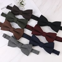 New Cotton Bow tie Bow knot Adult Solid Color Bowties Cravats Party Bowties For Men Gifts