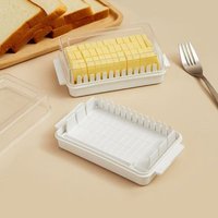 1Pc/Butter Cutting Box with Lid for Refrigerator, Cheese Storage and Preservation Container, Tofu and Butter Cutting Box