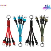 16CM Short Charge 3 in 1 USB Cable for Huawei for Samsung iPhone 14 13 12 11 Pro Fast Charge Micro USB Type C Cable for Samsung