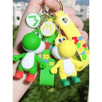 Cute Cartoon Dinosaur Character 3D PVC Figure Keychain Jewelry Backpack Bag Accessories Car Key Ring Collection Gift