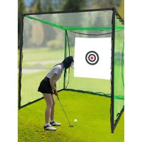 Golf Practice Hitting Net 8.2*8.2*8.2 ft Personal Driving Range for Indoor or Outdoor Use Golf Practice Nets for Golfers Backyard Driving Swing