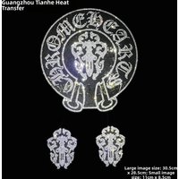 New Ultra-Shiny Explosion-Version Cross Heat Transfer Sticker Rhinestone Clothing Heat Transfer Pattern DIY Material Home