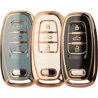 jingyuqin Remote Car Key TPU Cover Case Shell Holder Keychain For Audi A4 S4 B7 B8 A6 A5 A7 A8 Q5 S5 S6 Q3 Q7 Protector