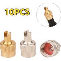 10 Practical Car Tire Valve Caps, Nickel-Plated Copper Valve Caps, Dust-Proof Caps for Car Tire Tools
