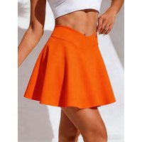 Women's Tennis Golf Skort Cross High Waist Bright Color Design Fashion Non See Through Fitness Skort Suitable For Sports Running