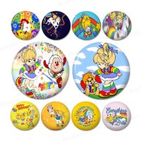 Rainbow Brite Anime 58mm Animals Funny Brooches Badge Backpack Clothes Gift Accessory