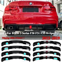 Dla BMW Serii 3 F30 F31 F35 M-Sport 2012-2019 M Performance Tylny Dyfuzor Zderzaka Spoiler Gloss Black Bodykit Tuning