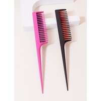 Three layer comb, styling tool, structured layered mouse tail comb, used for combing the back roots, evening styling