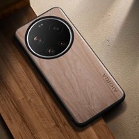 Case For Xiaomi 17 Ultra capa funda new modern stylish wooden pattern pu leather cover for xiaomi 17 case coque