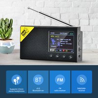 Portable Digital Radio Bluetooth-compatible 5.0 Stereo DAB FM Audio Receiver Broadcasting Player Portable for Home office