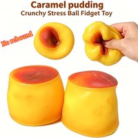 Caramel Pudding Crunchy Squishy Moldable Stress Ball Fidget Crispy Squeeze ASMR Anti Stress For Birthday Party Gift Home Decor
