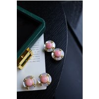 Certificated 925 Silver Natural Queen Conch Earrings White Shell Pink Conch Drop Dangle Earring Lace/Cameo Pink Girlish Jewelry