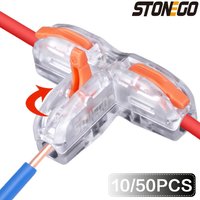 Connecteur de câblage rapide universel compact de type T à insertion, bornier de distribution, connecteurs de dérivation électrique pour éclairage LED domestique