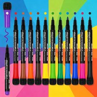 12 Colors Band Magnetic Whiteboard Marker Children's Erasable Pen Eraser Student Drawing Pen Stationer White Board Marker Pen