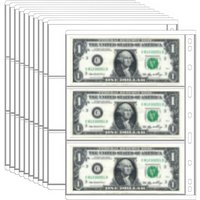 1/2/3/4/5/6-slot Loose Leaf 10/20Pcs Money Banknote Holder Sleeves Sheet Album Home Decor Photo Albums Banknote Protection