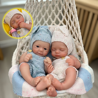 1 PCS/2 Styles Open Mouth Solid bebe reborn de silicona Girl Dolls With Painted Skin Soft Washable Body Newborn Silicone Dolls