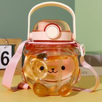 1pc-Cartoon dundun Little Bear Plastic Water Cup -Reusable Perfect For Outdoor Activities, Sports & Fitness, Portable Design