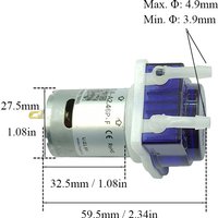 DC 12V 18V 24V Small Mini Peristaltic Pump Dosing Pump Micro Self-priming Suction Water Pump Reversible Direction Lab Analytic