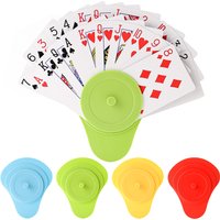 2/4PCS Playing Card Holder for Small Hands, Multi-Layer Poker Stand for Canasta, Speed, Family Game Nights and Travel Card Games