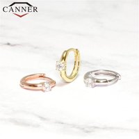 925 Sterling Silver Crystal CZ Hoop Earrings for Women Simple Luxury Circle Zircon Earring Gold Silver Fashion Jewelry Wholesale
