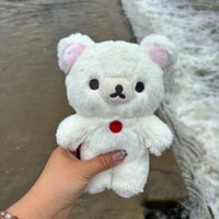 20-50cm Rilakkuma Plush Pillow Doll Long Haired Sakura Bear Kawaii Home Decor Cartoon Cute Stuffed Animal Kids Xmas Gift