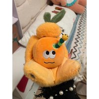 Lifelike Peelable Orange Segments Fruit Plush Toy Stuffed Soft Simulation Food Keychain Backpack Pendant Cartoon Toy Gift
