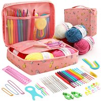 53 Novice Crochet Kits Pour Débutants et Multi-couleur Kits de Rangement Pour Portable À La Main BRICOLAGE À Tricoter Outils 1pc