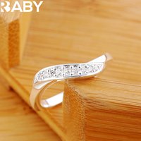 925 Sterling Silver Crystal Diamond Rings for Women Fashion Elegant Wedding Accessories Party Gifts Charms Fine Jewelry