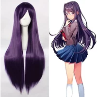 Kualitas Tinggi Ddlc Perruque Permainan Doki Doki Klub Sastra! Yuri 80 Cm Ungu Panjang Tah