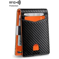 Men's Slim Thin Minimalist Front Pocket Wallets Men RFID Blocking Protected Portable Card Holder 12 Card Multifunctional Wallet
