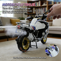 Alloy Metal Diecast Model Motorcycle Spray 1:6 BMW R1250 GS ADV High Simulation Home Trendy Ornaments Collection Hobby Gifts