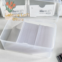 Korean Transparent Storage Box Card Photocard Storage Box Photo Card Organizer Classification Flip Box