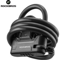 ROCKBROS Scooter Lock Multi Purpose Portable Password Bicycle Helmet Lock Durable Zinc Alloy Anti-theft MTB Cycling Cable Lock