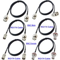 1Pcs RG174 BNC Male to BNC Male/Female Connector Cable RG-174 50 Ohm RF Coaxial Pigtail Extension Cord Jumper for CCTV Camera