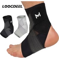 LOOGDEEL 1/2Pcs Thin Breathable Ankle Support Brace Lightweight Compression Bandage Soccer Running Sports Strapping Compression