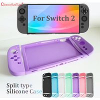 1PC Colorful Silicone Case For Switch 2 Game Console Protective Case & Joy-Con Covers Easy to Install Split type silicone sleeve