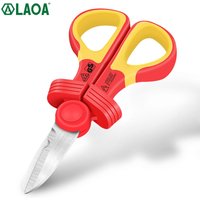 LAOA-Ciseaux électriques à poignée isolée, acier allié, coupe-fil à isolation haute tension, ciseaux d'électricien bricolage