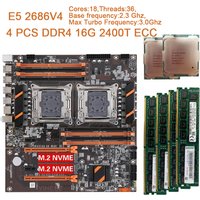 X99 Dual CPU Motherboard X99 Motherboard LGA 2011 v3 E-ATX USB3.0 SATA With Dual Xeon E5 2686V4 Dual M.2 Slot 8 DIMM DDR4 2011-3