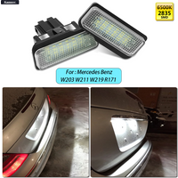 For Mercedes Benz W203 W211 W219 R171 2Pcs LED License Plate Light Tag Lights Compatible